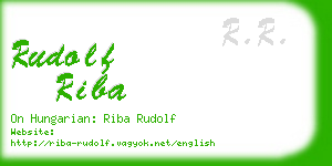 rudolf riba business card